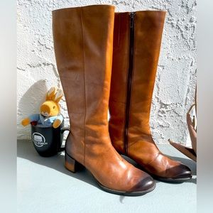 Sleek and Chic - Ecco Knee Height Leather Boots - Beautiful Legs